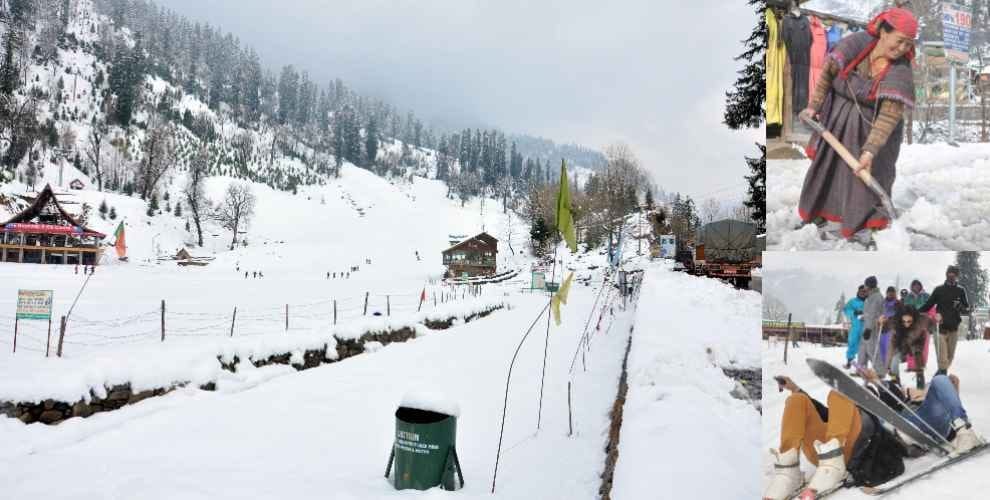 snowfall in himachal manali mandi kullu chamba