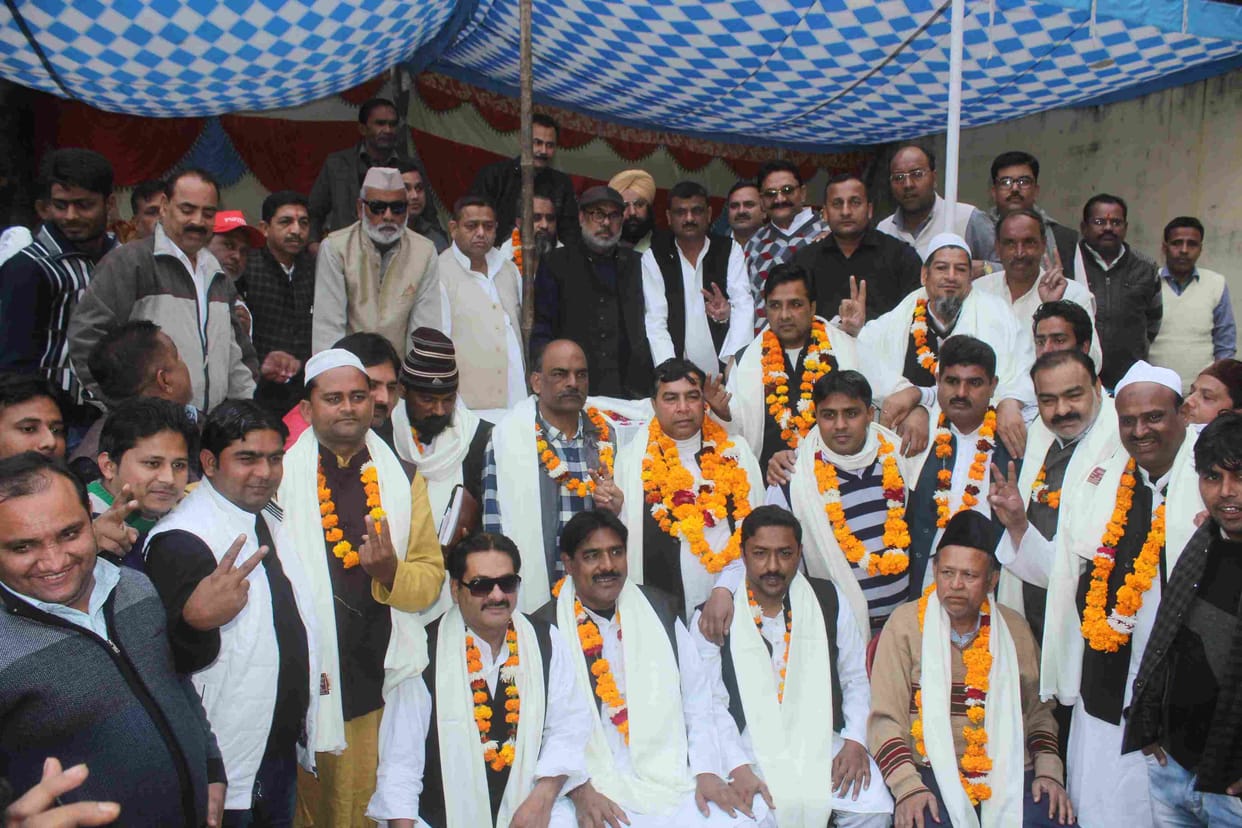 Angered by the saffronisation, the SP councilors boycotted the swearing-in ceremony