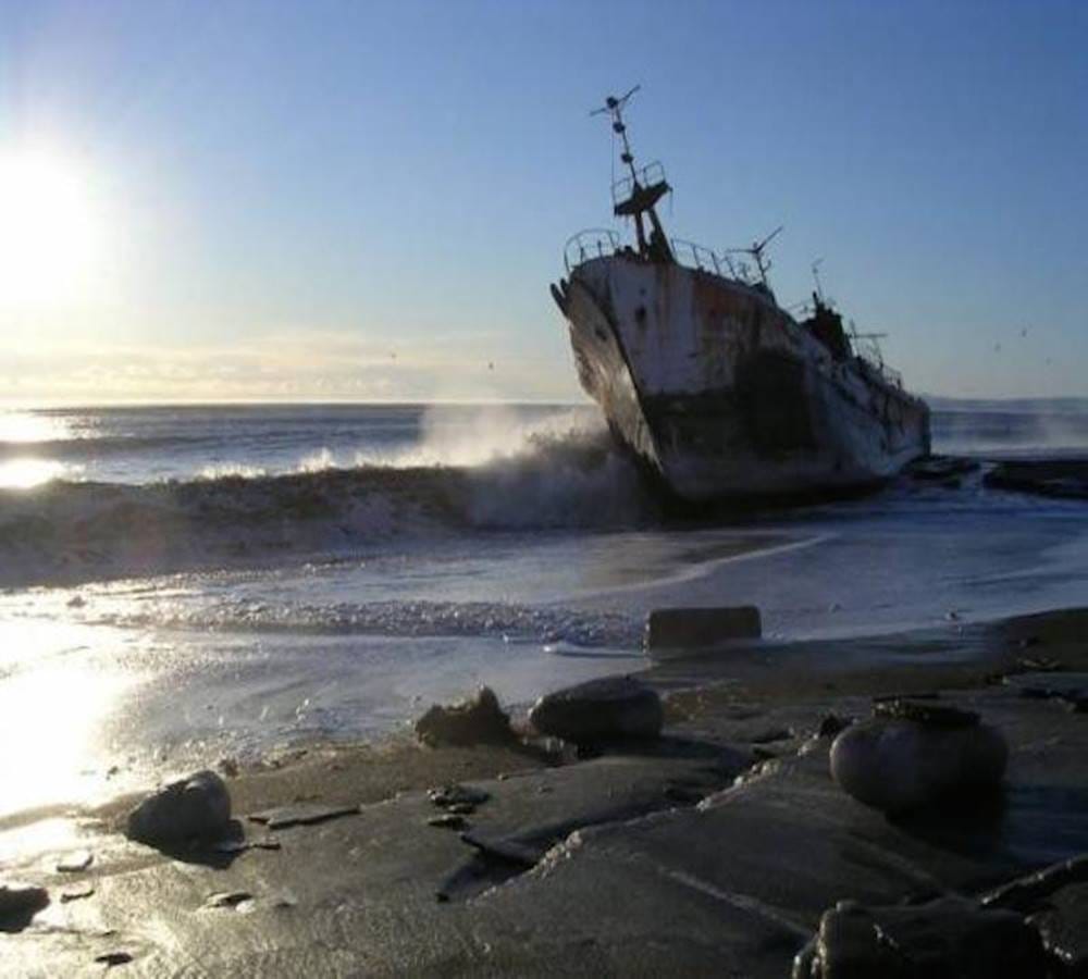 The grave yard of more than three hundred ships at this Island