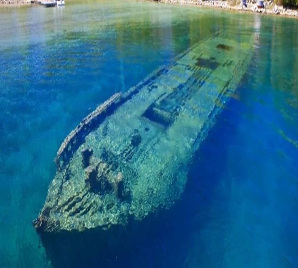 The grave yard of more than three hundred ships at this Island