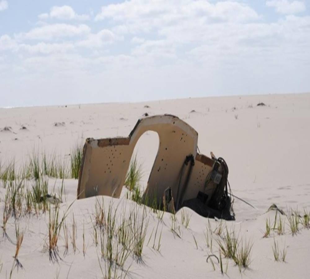 The grave yard of more than three hundred ships at this Island