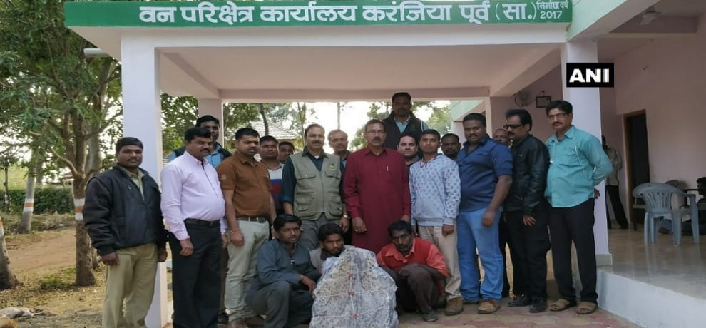 three hide smugglers arrested by Kanha National Park team in Karanjia Dindori madhya pradesh