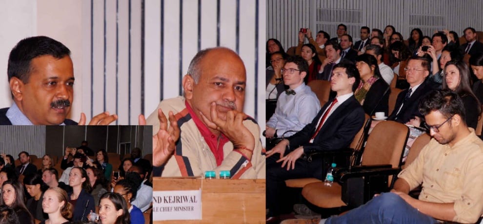cm kejriwal met students at harvard kennedy
