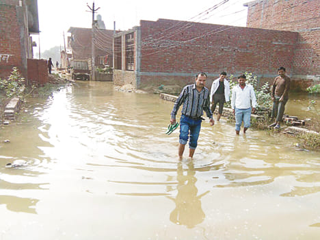 Island of Samarathpur village by filling colaba water.