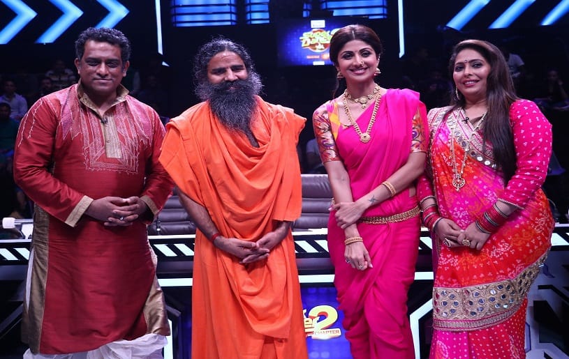 Vaishnavi challenges Baba Ramdev on stage of super dancer 2 to do aerial yoga