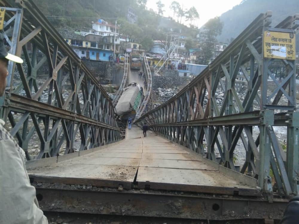reason behind uttarkashi valley bridge broken on gangotri highway