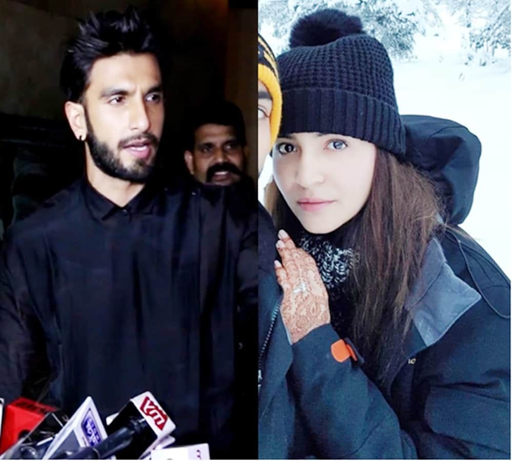 actor ranvir singh likes anushka virat honeymoon photo