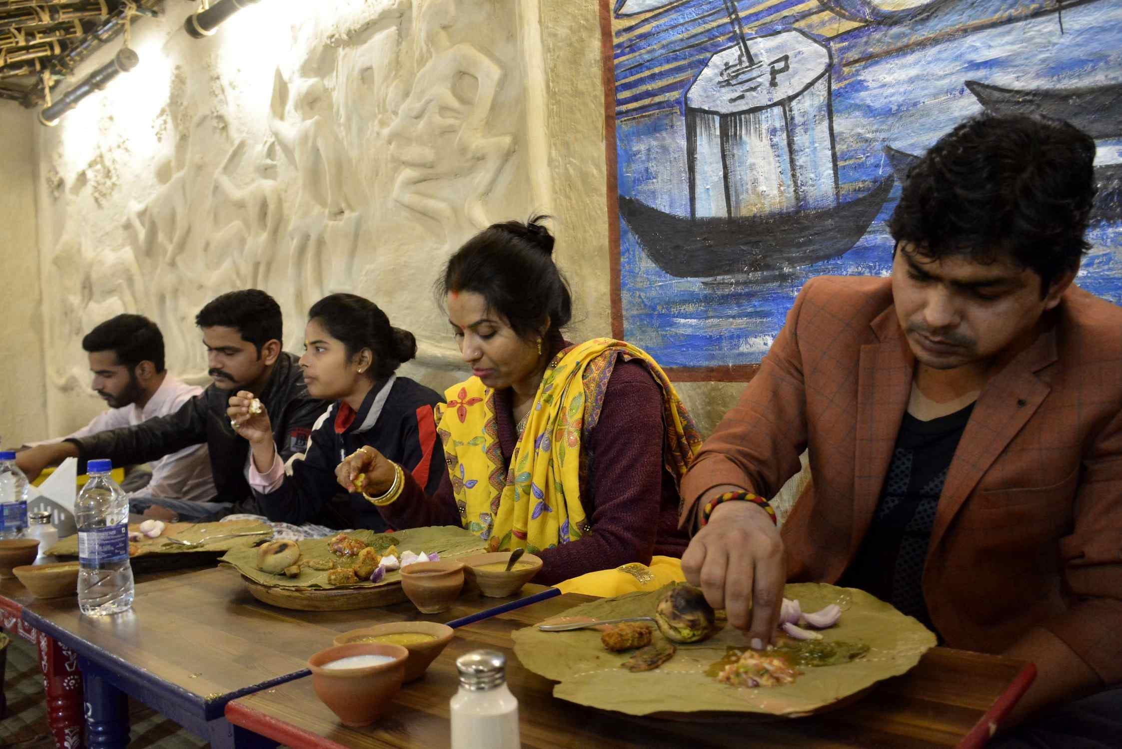 see the photos of varanasi local food baati chokha