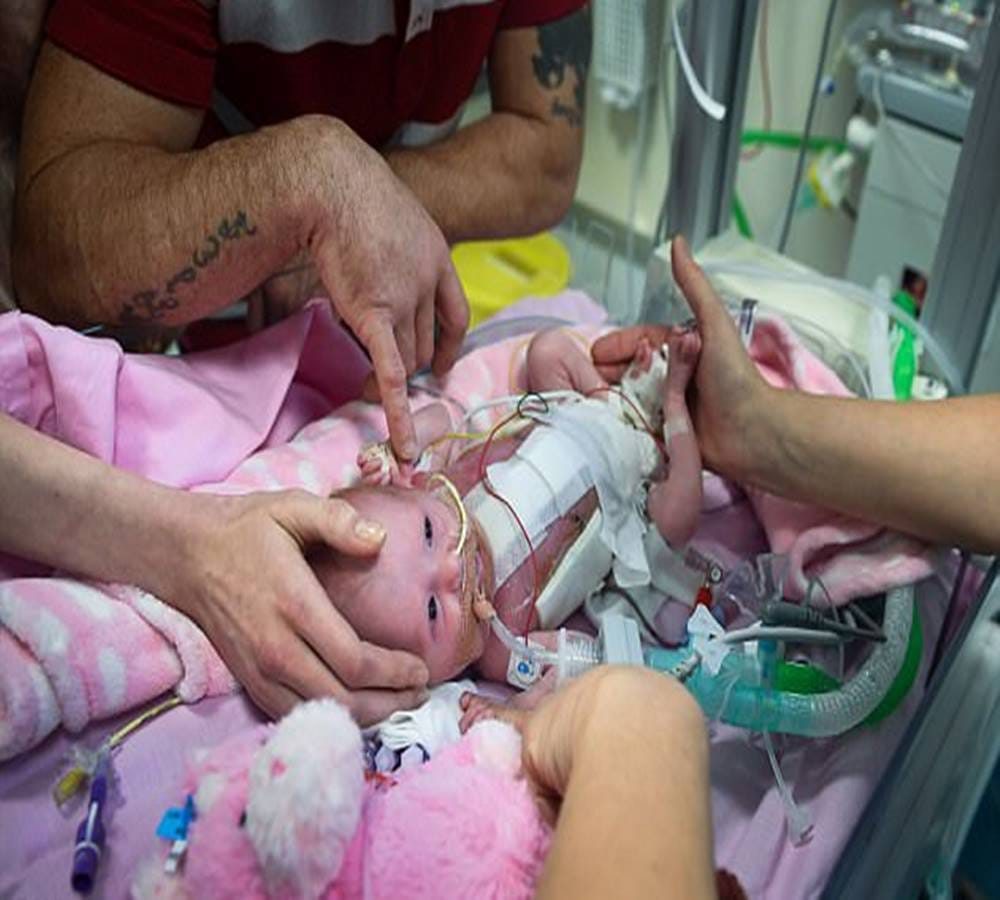 The New Born Baby Heart was beating out of the Chest