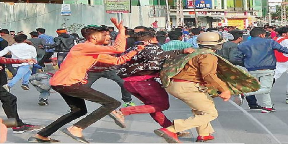 rajasthan udaipur clash between police and protester