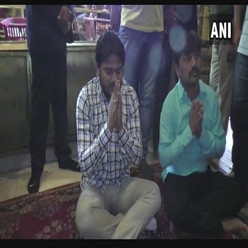 Hardik Patel visit Ambaji temple before Gujarat assembly election result