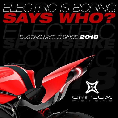 Emflux Motors will launch India first electric superbike at 2018 Auto Expo