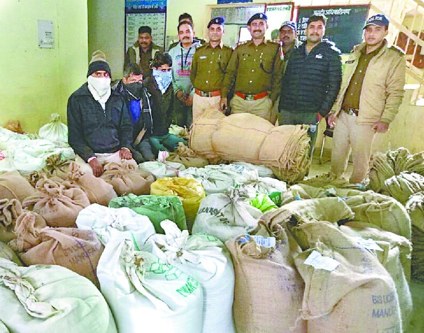 81 sacks of wheat and 22 sacks of rice found 