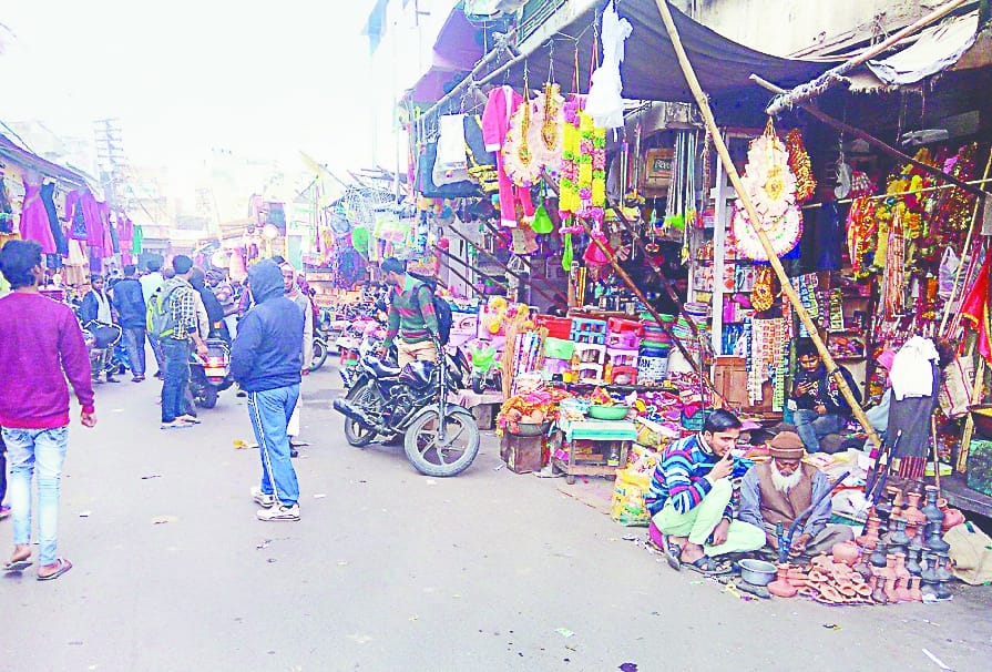 Shoppers occupy the streets of the markets