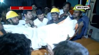 AN OLD BUILDING COLLAPSED IN ZAVERI BAZAR AREA IN MUMBAI