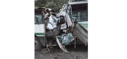 rocks fall on HRTC bus in chamba himachal pradesh