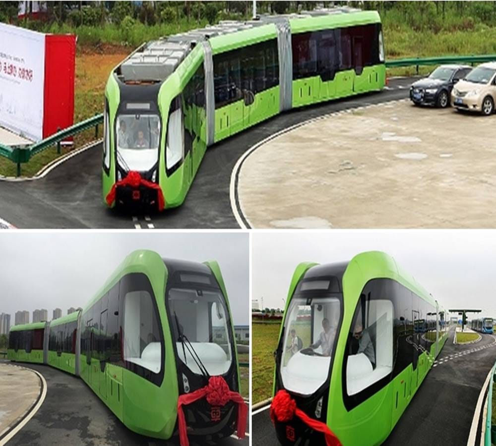 This is the worlds most unique train running without tracks