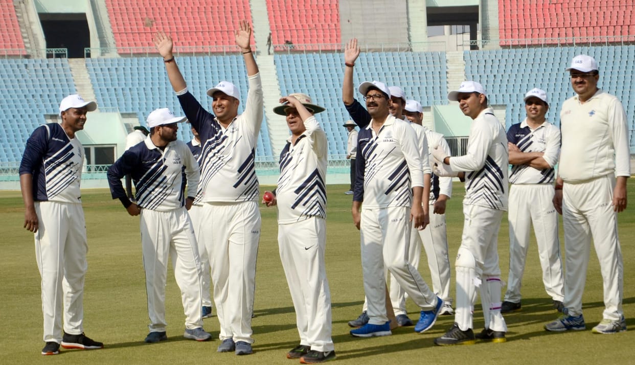 light moments of a cricket match between IAS and IPS.
