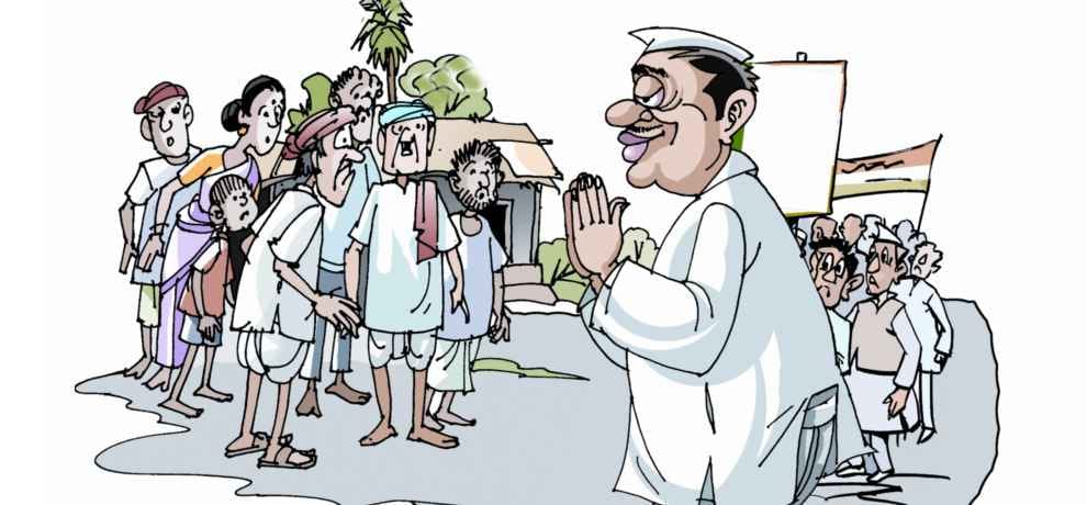 political satire on elections and democratic politics in india and our politicians