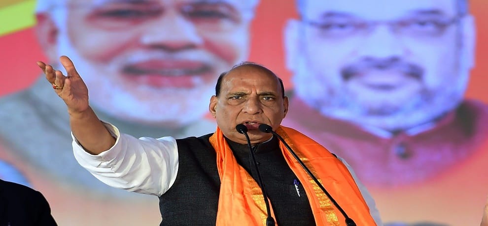 HM rajnath singh says BJP will fight Karnataka assembly elections under B S Yeddyurappa