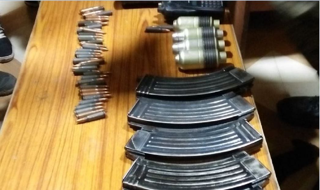 security forces busted a hide out of militant in hajin