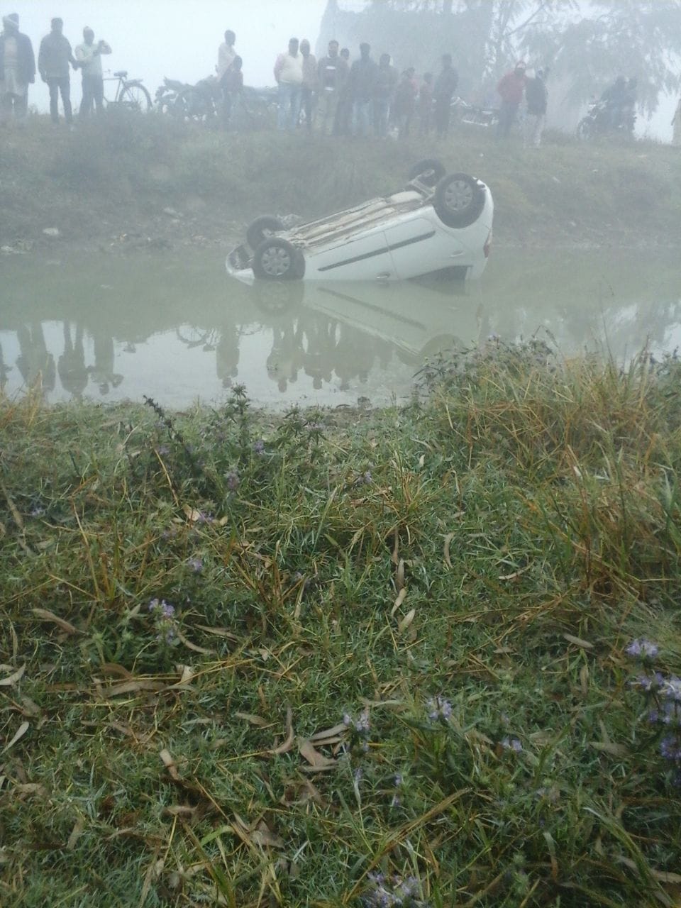 Car torn due to fog
