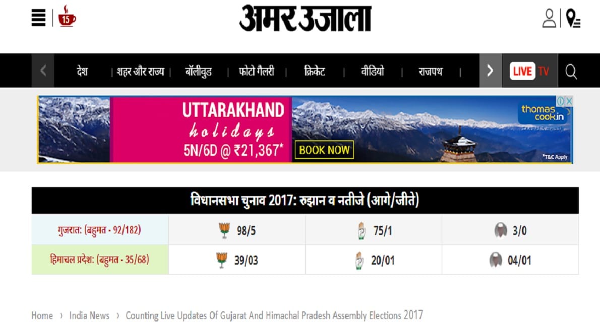 Gujarat and himachal pradesh election