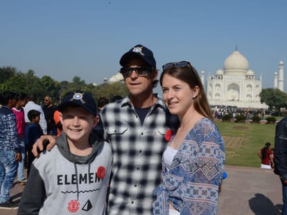 south African cricketer jonty rhodes visited the tajmahal 