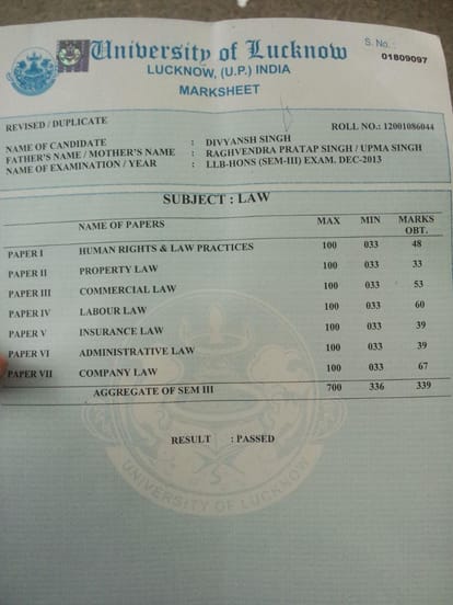 LU: 115 out of 100 marks