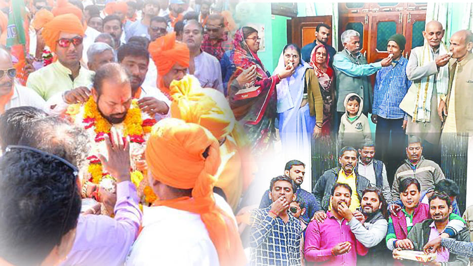 uncle celebrate victory of his six time winning mla nephew