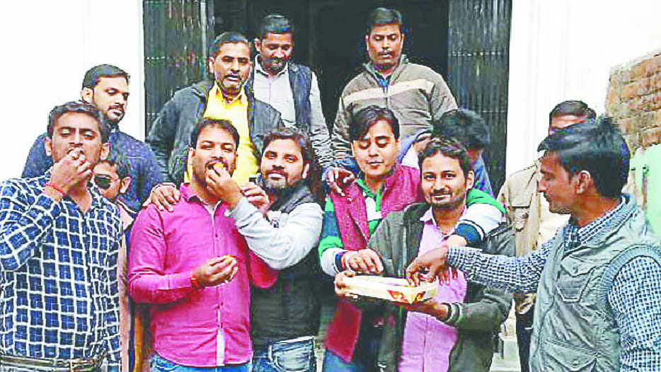 uncle celebrate victory of his six time winning mla nephew