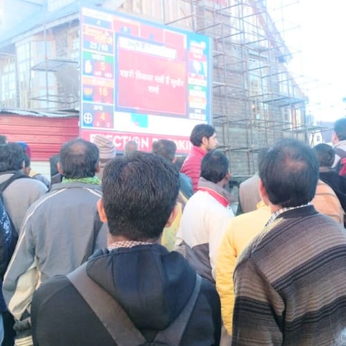 himachal election result pics of himachal polling booth