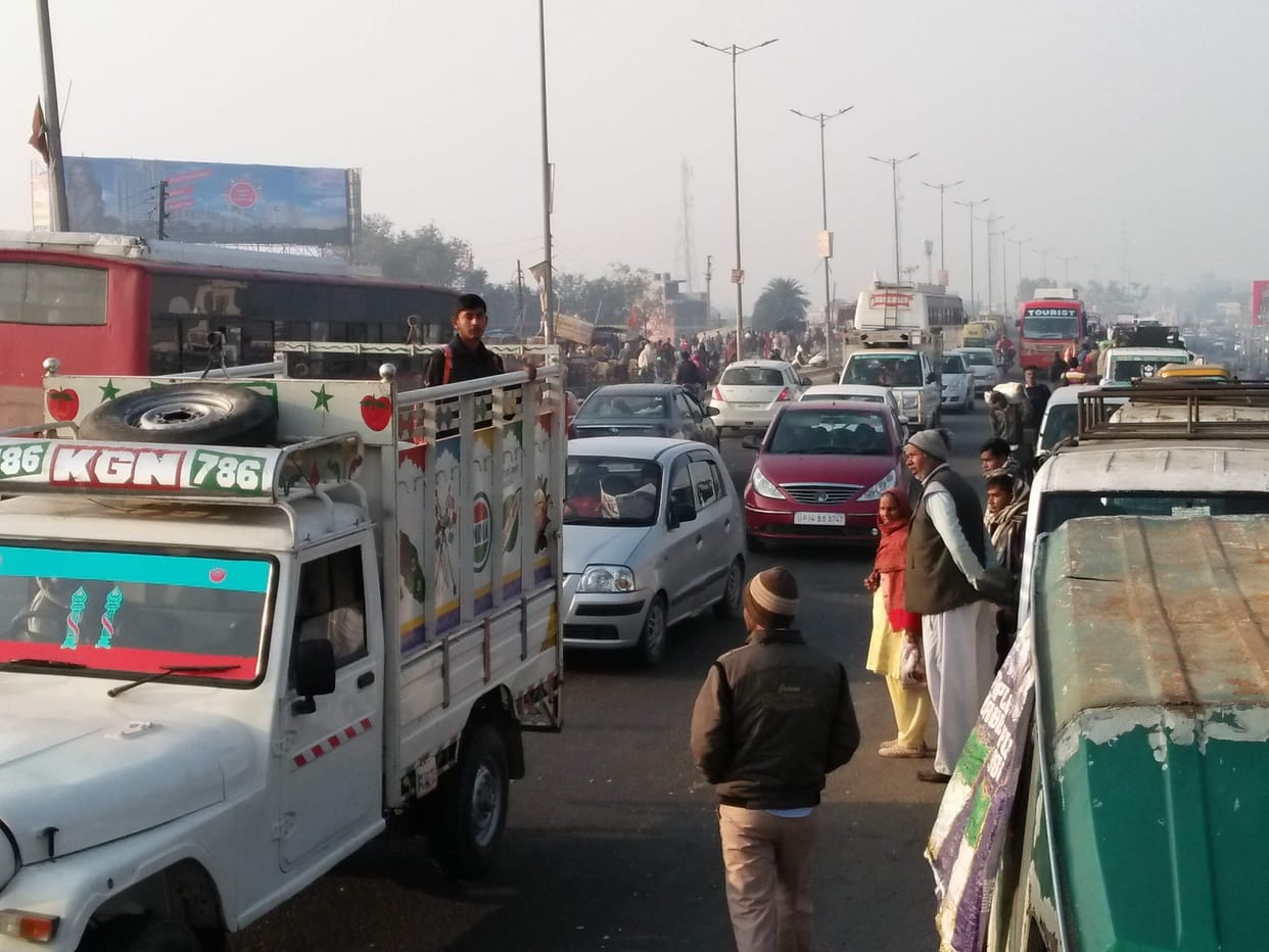 three hours trafic jam at national highway