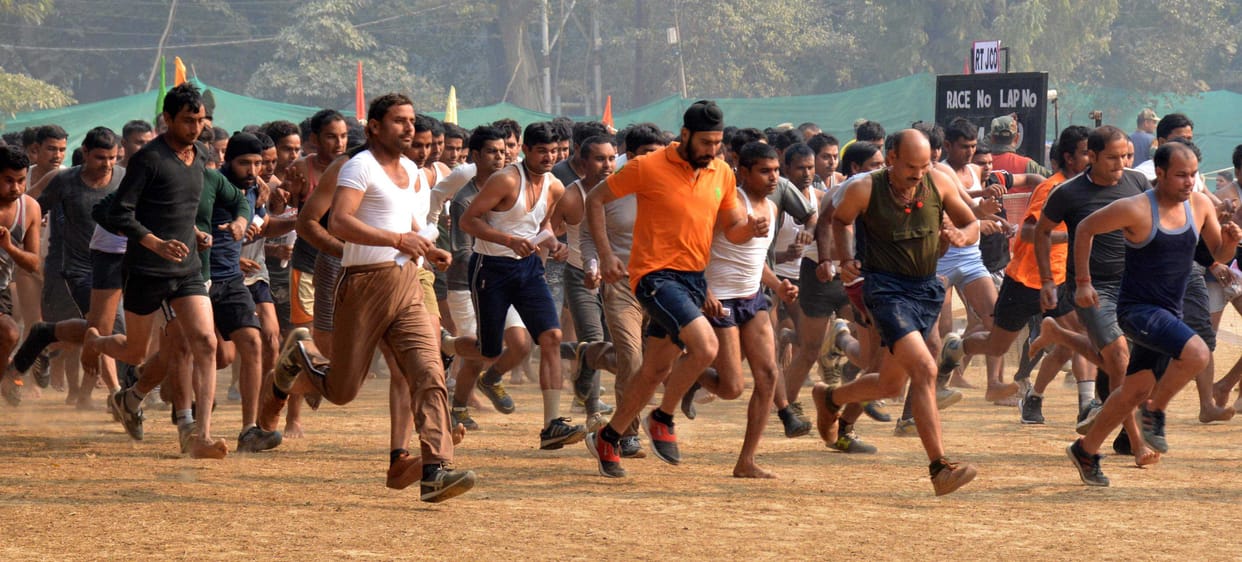 Army rally last day in varanasi
