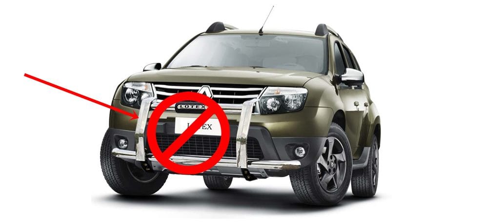 Cars sporting crash guards to be fined Rs 1k