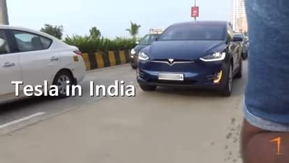 India first Tesla X electric SUV Car 