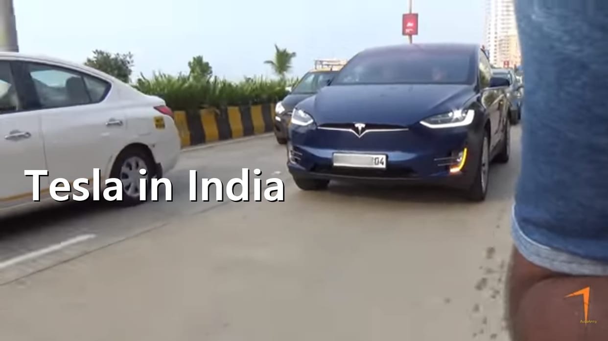 India first Tesla X electric SUV Car registered at Mumbai