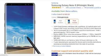 samsung galaxy note 8 price cut in India upto Rs 3000