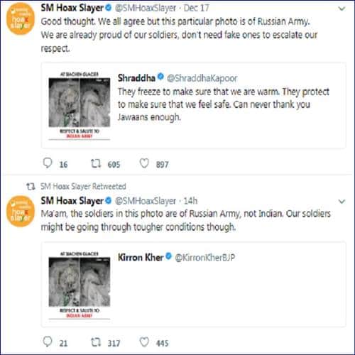 Shraddha Kapoor trolled heavily on social media after tweeting a fake 'Indian Army' photo