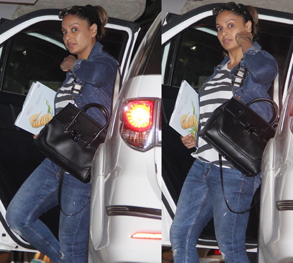 Bipasha Basu and karan singh grover spotted outside a suburban hospital