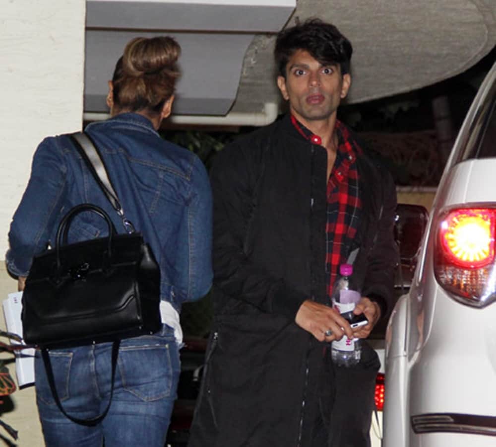 Bipasha Basu and karan singh grover spotted outside a suburban hospital