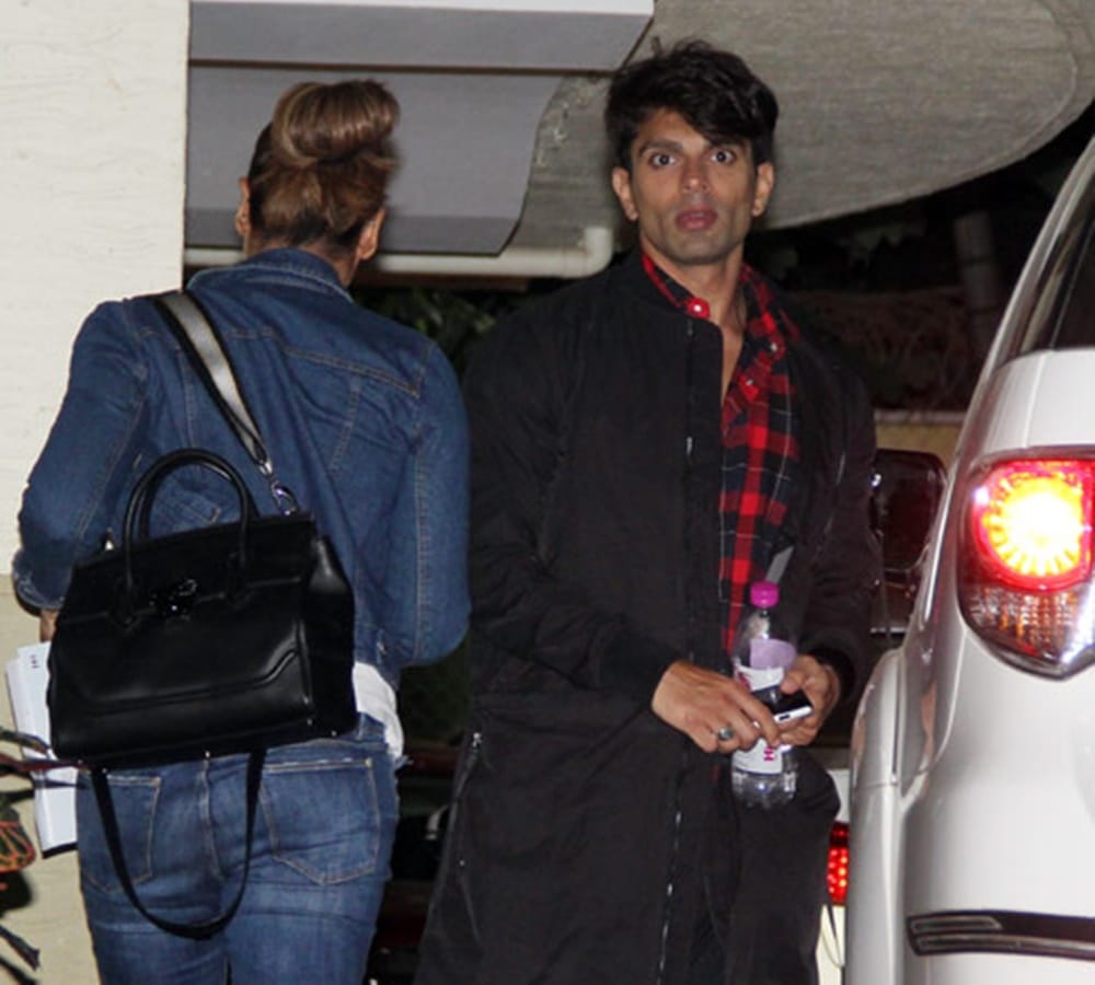 Bipasha Basu and karan singh grover spotted outside a suburban hospital