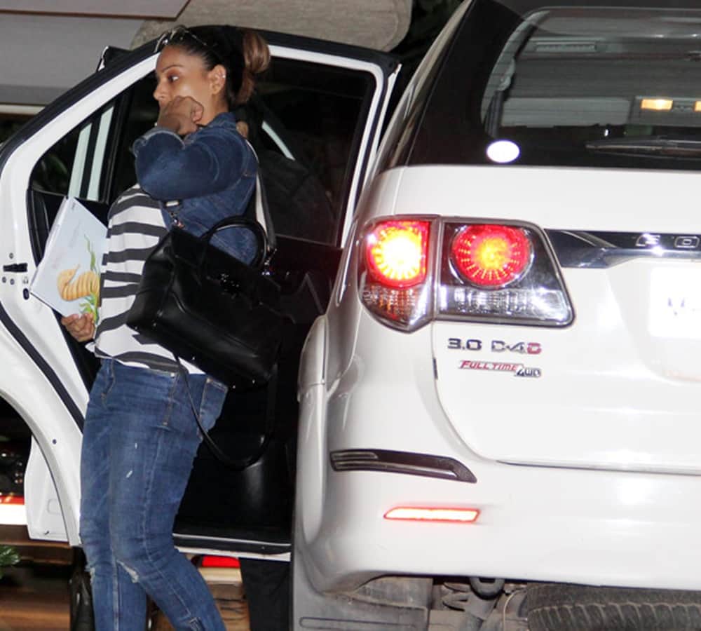 Bipasha Basu and karan singh grover spotted outside a suburban hospital