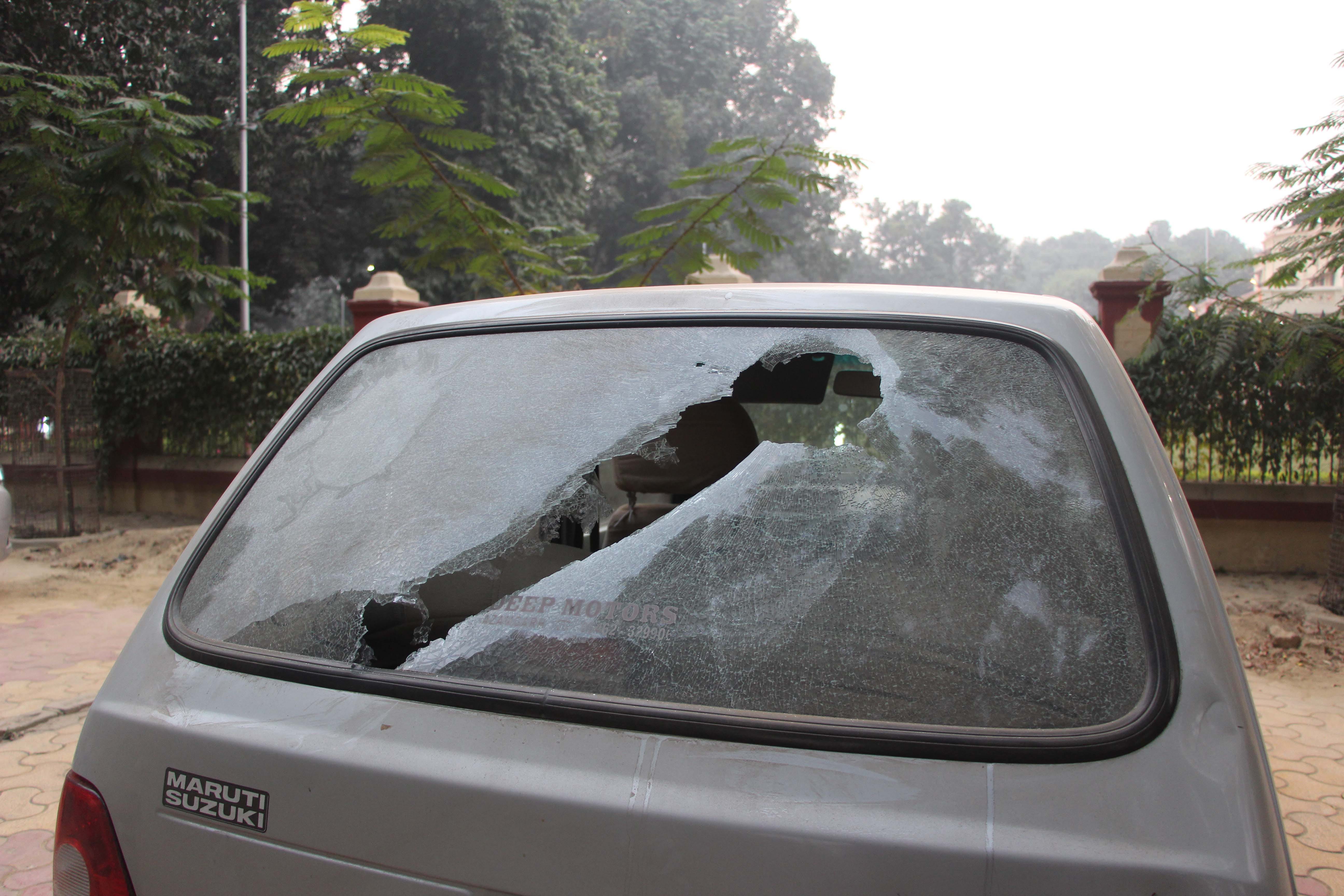 see the photos of BHU students outrage and chaos