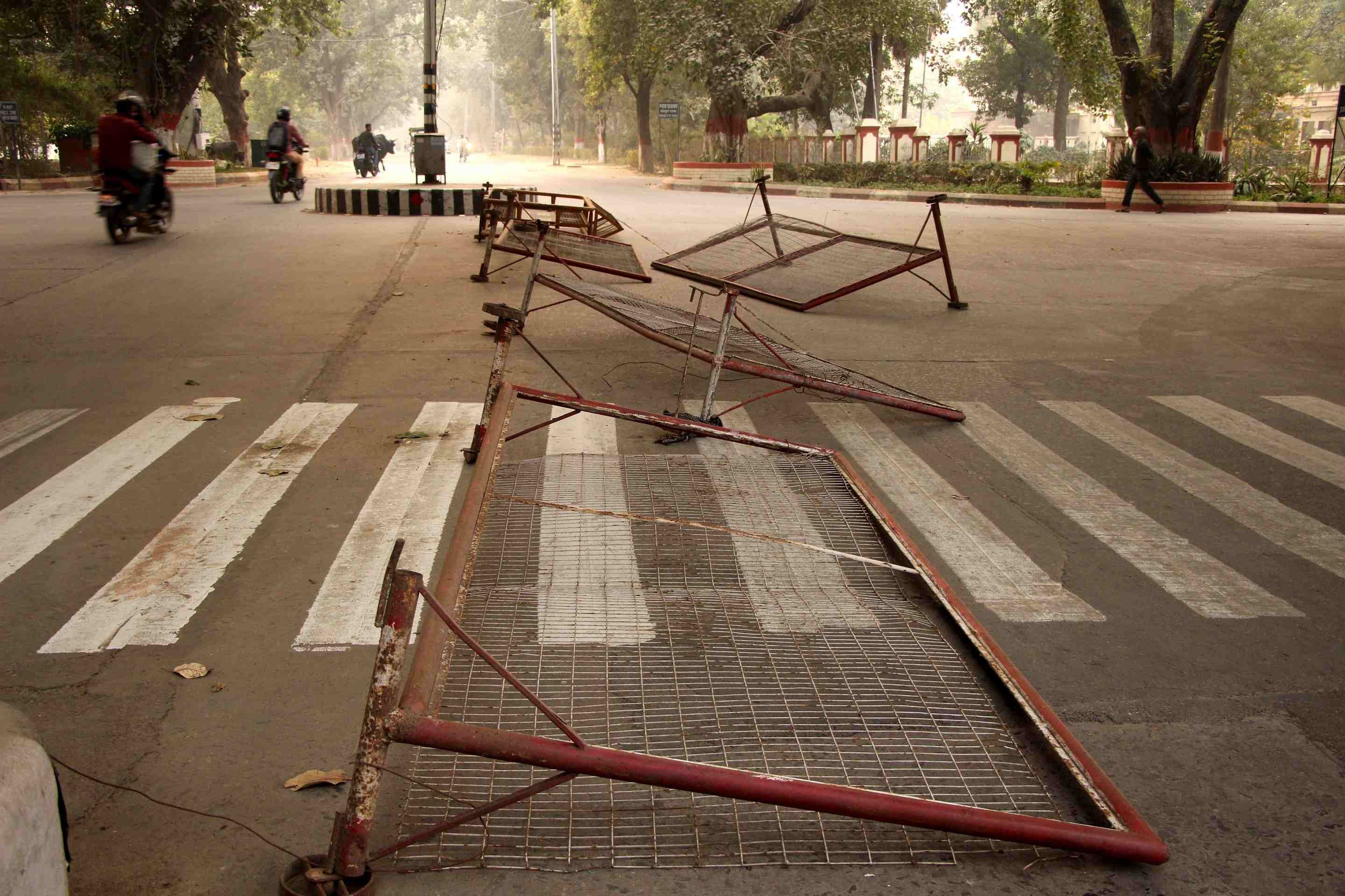 see the photos of BHU students outrage and chaos