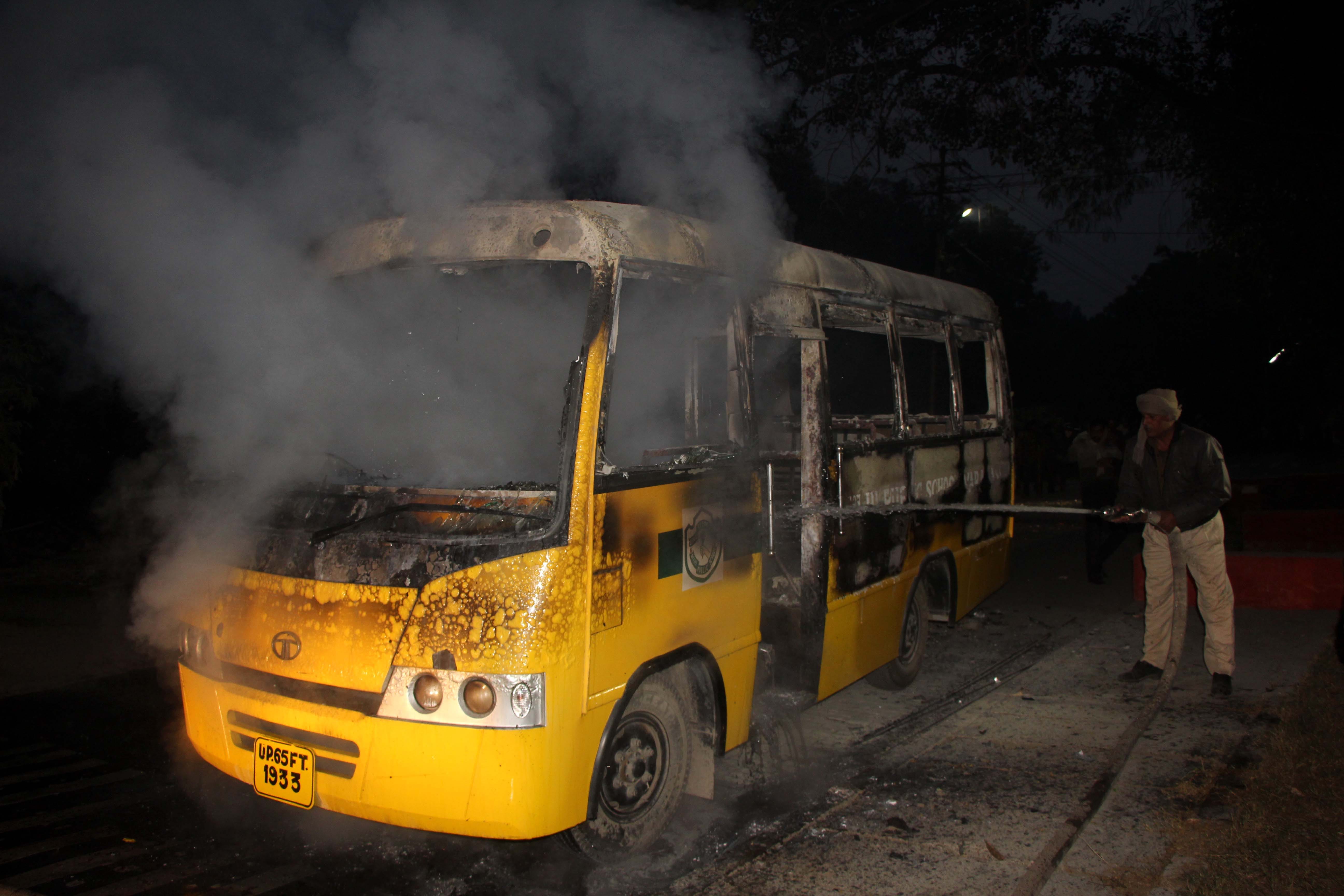 see the photos of BHU students outrage and chaos