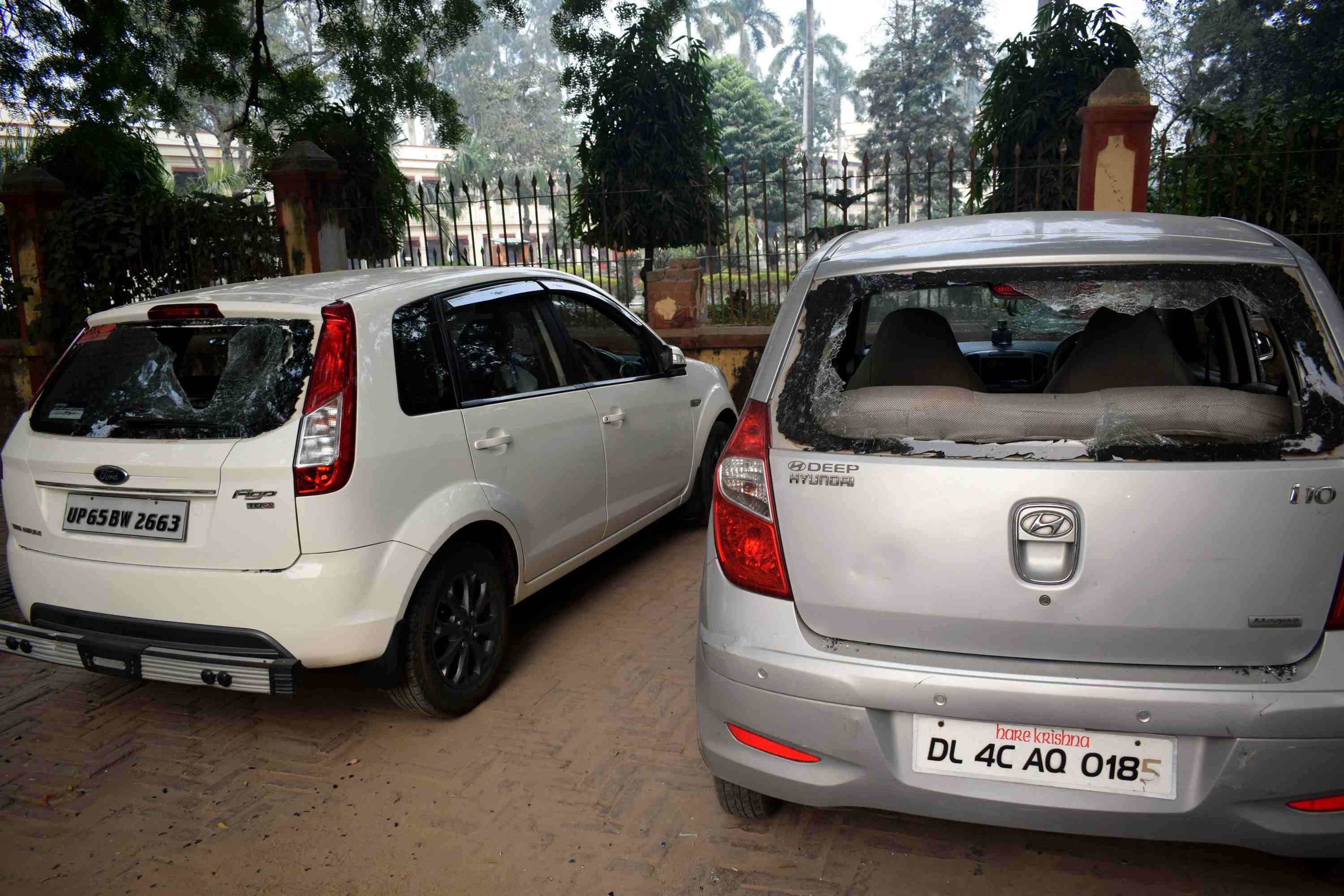see the photos of BHU students outrage and chaos