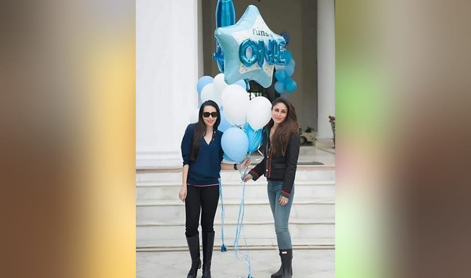 taimur ali khan cuts his first birthday cake with parents at Pataudi Palace