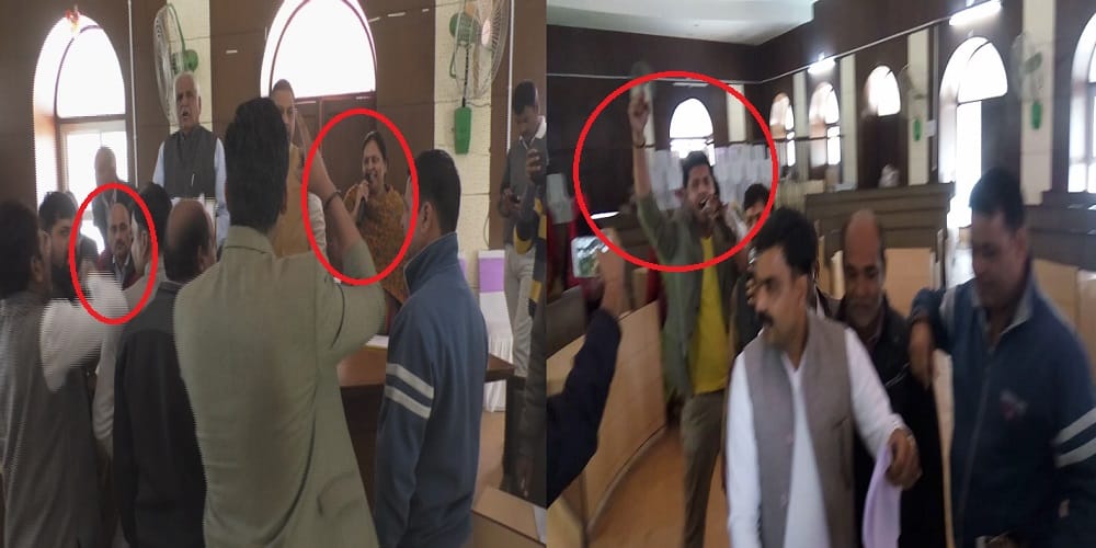 rajasthan alwar- public representatives insulted national anthem in alwar 