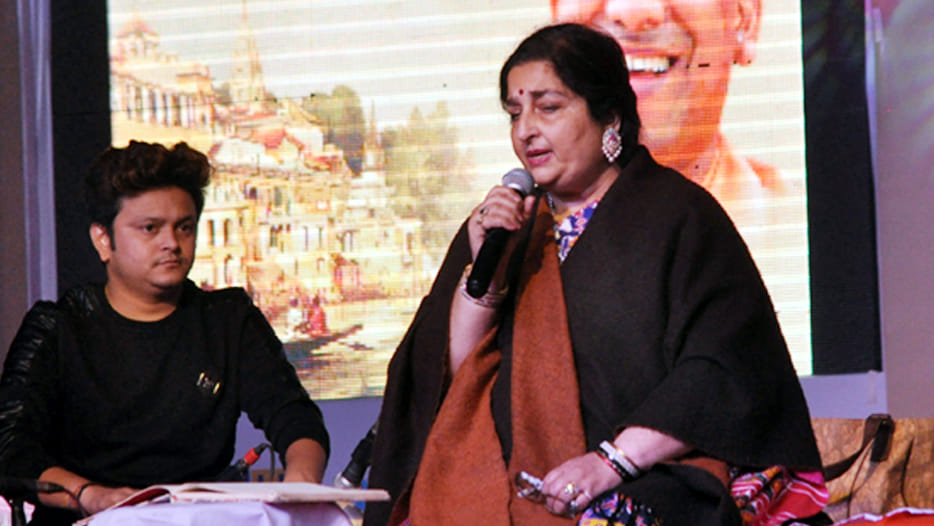 Indian playback singer anuradha paudwal in kanpur